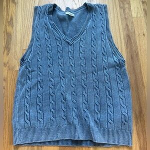 Blue oversized sweater vest